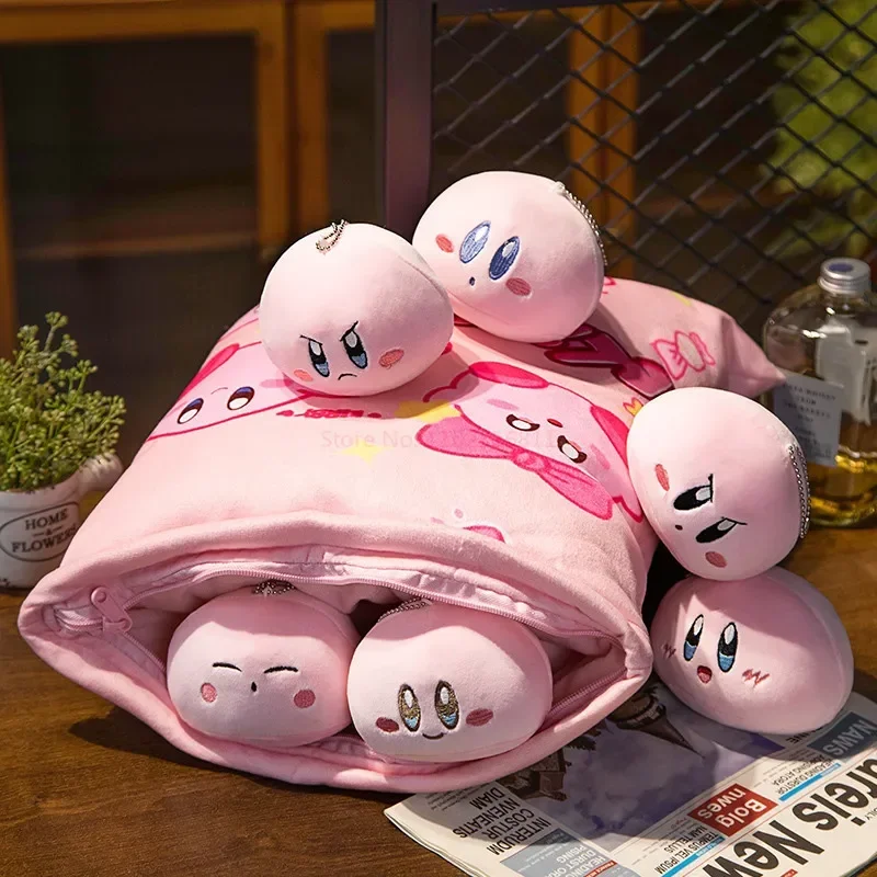 Anime Kirby Plush Pudding Candy Bag Kawaii Cute Mini Pink Plush Dolls Stuffed Pillow Room Decor Peluche Xmas Birthady Gifts Kids