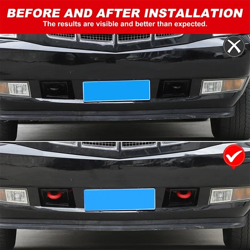 Rubber Red For Cadillac Escalade 2007-2014 Car Styling Car Front Trailer Ring Protective Case  Exterior Protection Accessories