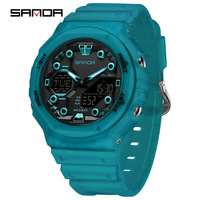 SANDA 6200 Stopwatch Wristwatch Alarm LED Light Digital Watches Men's Sports Watch Military Watches Men Watch 50M Waterproof