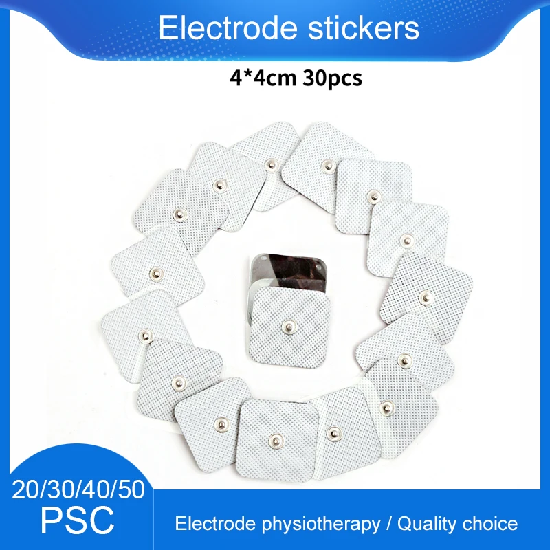 

20/30/50 Pcs 4*4Tens Electrodes Conductive Electrodes Pads Digital Therapy Machine Massager Nerve Stimulator Electrode Pads