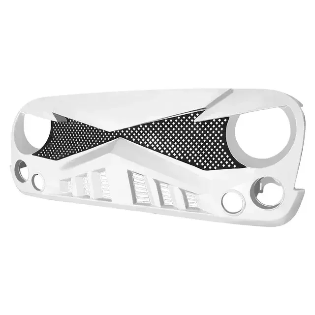

Automotive modification accessories front grille white grille protection net For 07-18 Jeep Wrangler JK JKU