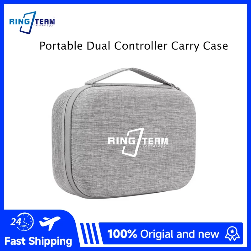 Dual Game Controller Carry Case Shockproof EVA Storage Bag for Xbox Switch Pro Controllers Portable with Removable Dividers