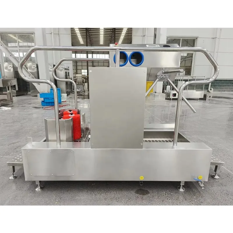 محطة تنظيف صحية لغسالة الأحذية الصناعية 304 مادة من الفولاذ المقاوم للصدأ للمزرعة ومصنع الأغذية #1