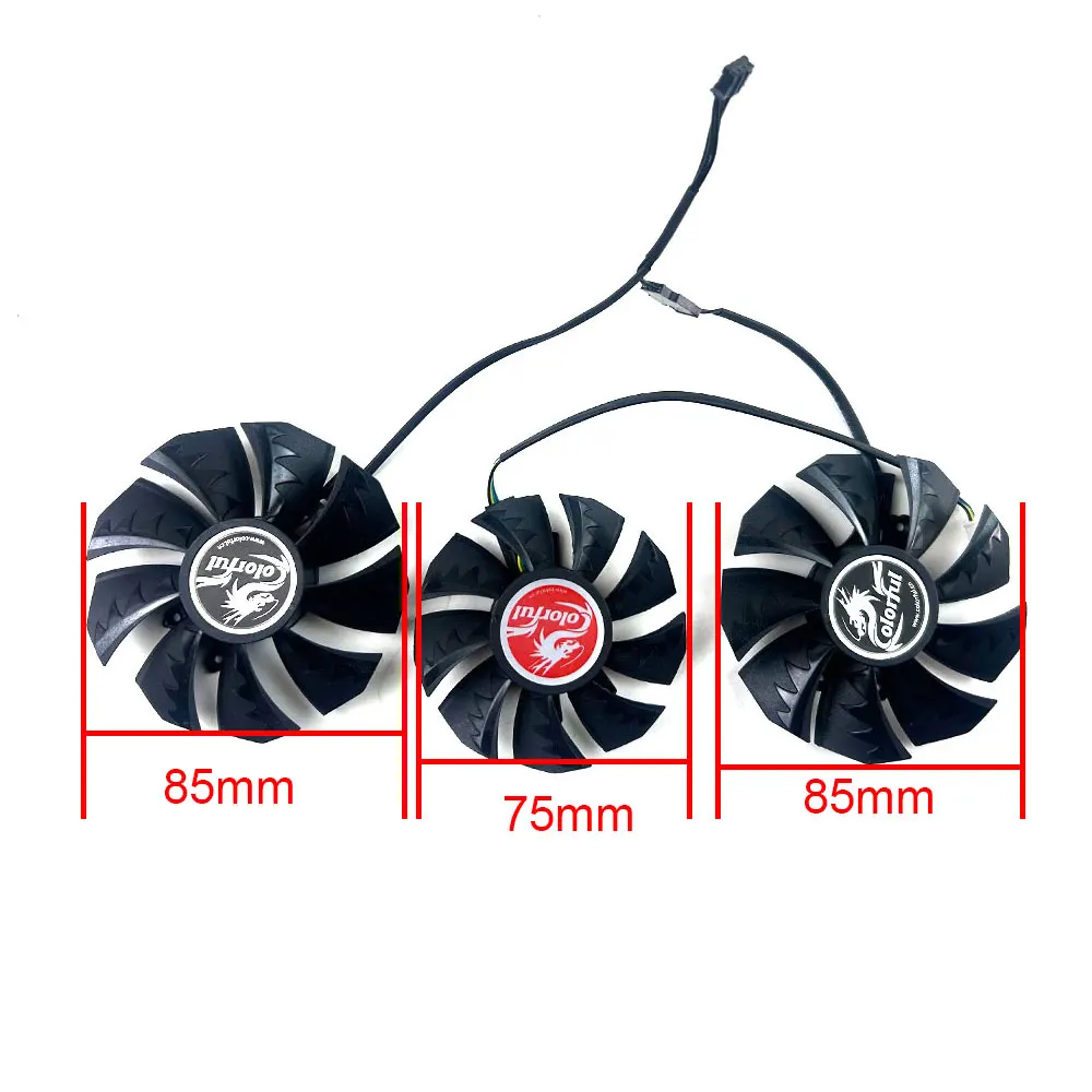 NEW Cooling Fan 85mm 75mm 4pin For Colorful GeForce RTX 3080Ti 3090 3070 3060Ti Graphics Video Card fans