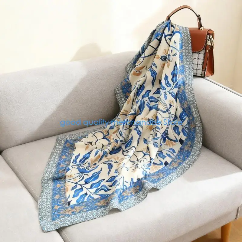 

Y5JD стильный головной платок для женщин дышащий квадратный шарф 70 см x 70 см аксессуар для волос на шею сумка с подвеской