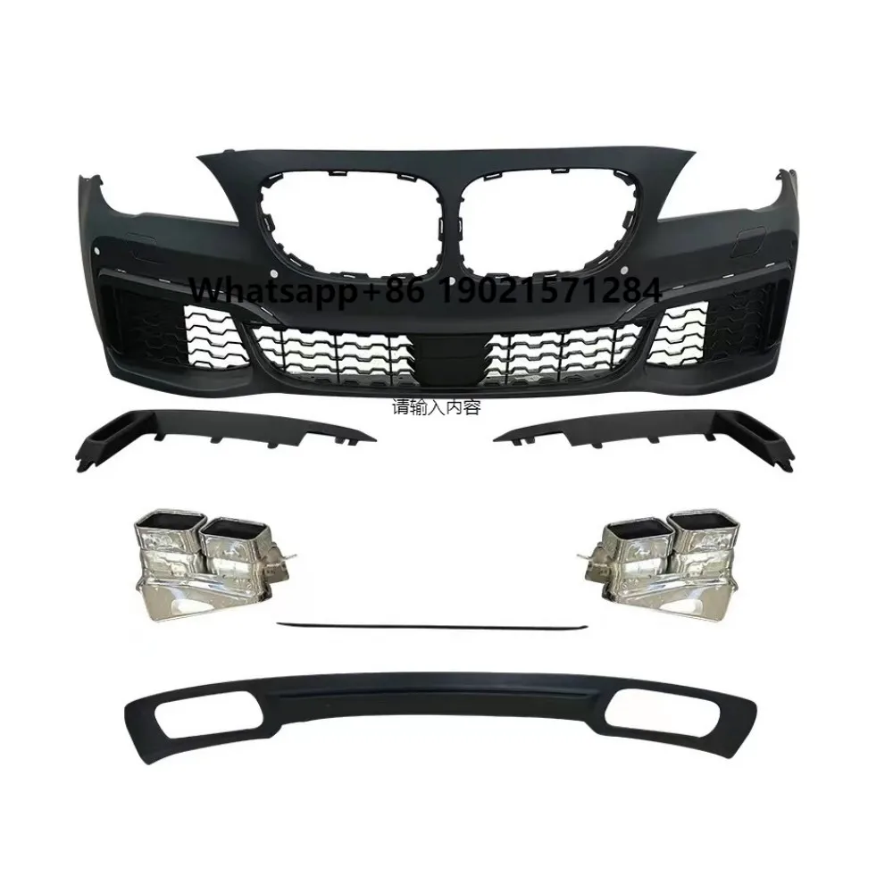 

Exterior Parts for 7 Series F01 F02 08-15 to M760 Sport Kit Front Bumper Rear Bumper Rear Diffuser With Exhaust Pipe Body Kit