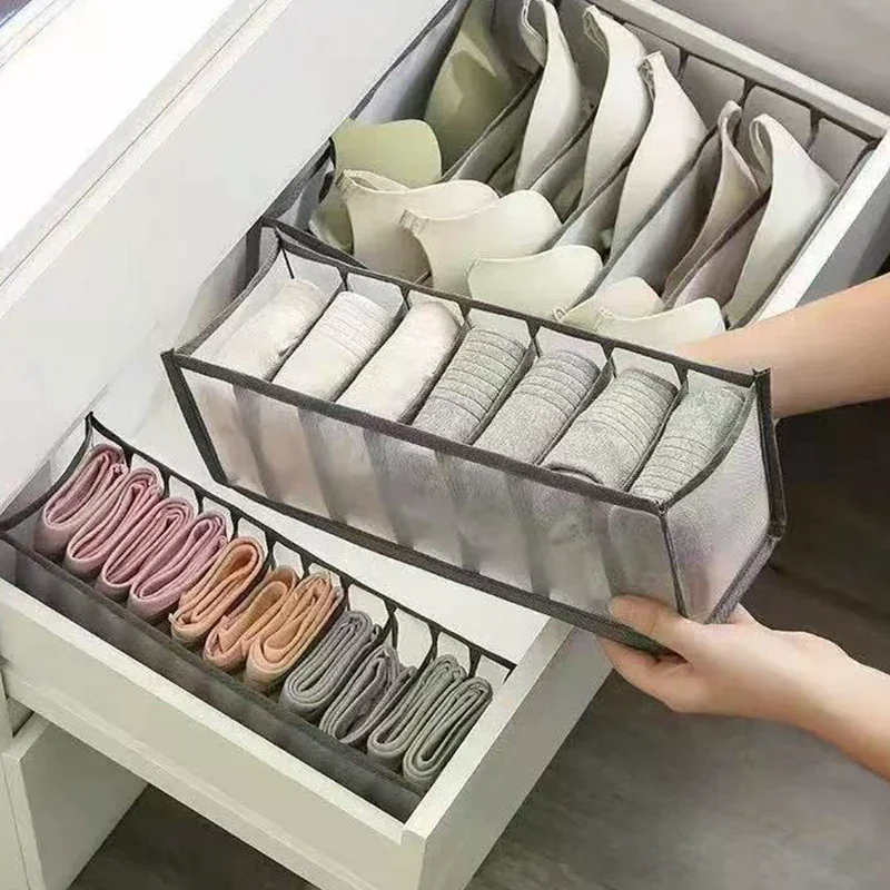 Multifunctional Folding Drawer-Style Fabric Storage Box For Underwear And Socks