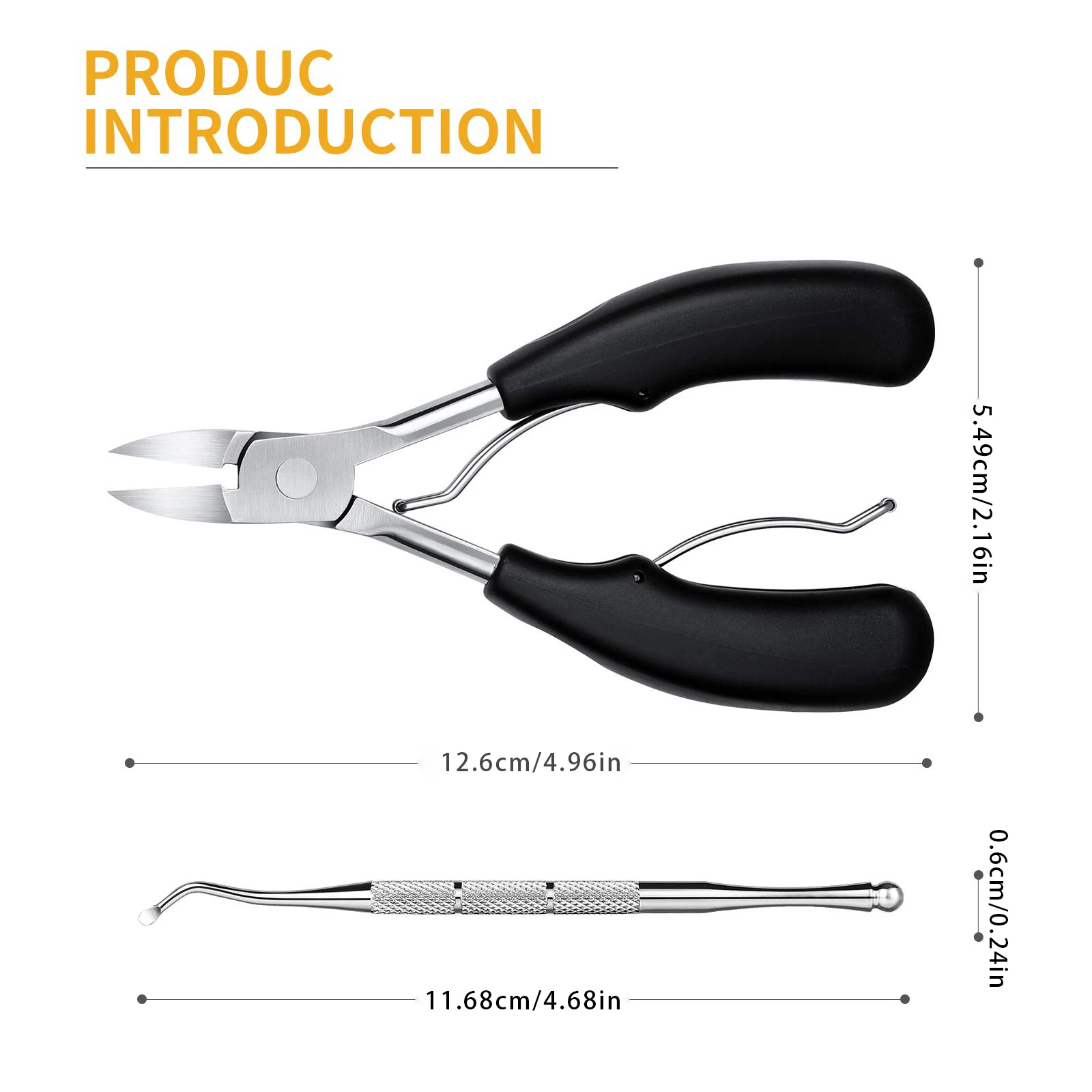 2Pcs Toenail Clippers, Medical Grade Toe Nail Trimmer, Nail Clippers for Thick Nails or Ingrown Toenail Tool, Stainless Steel image 6