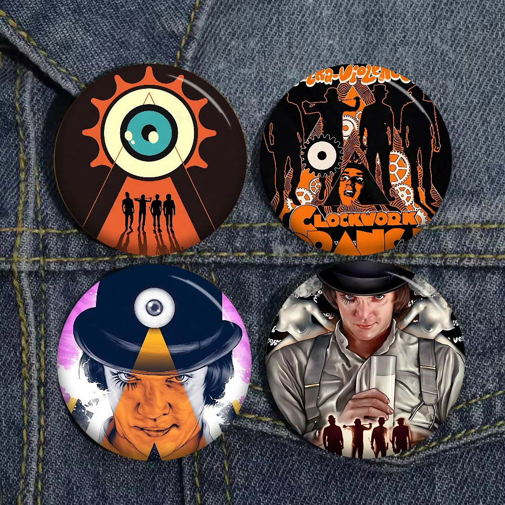 A Clockwork Orange Movie Badges Creative Tinplate Soft Button Pins Animal Icon Brooch Lapel Backpack Badge Accessories Pin
