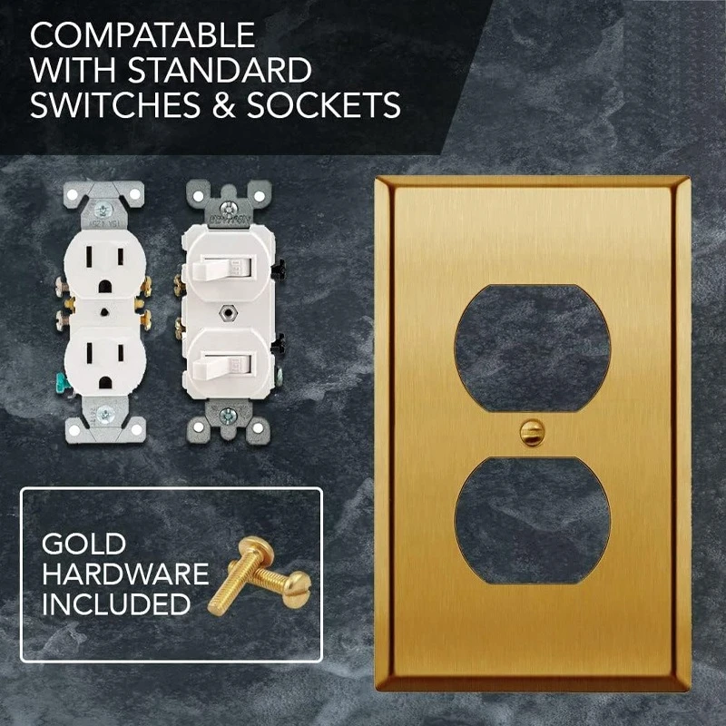 

Ретро-накладка на розетку из латуни, американский стандарт, декоративная настенная панель под старинную латунь, устойчивая к коррозии