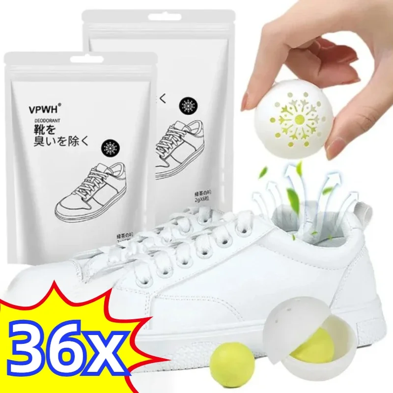 36/6Pcs Shoes Deodorant Balls Freshener Shoes Fragrance Essential Footwear Scent Shoe Closet Gym Bag Locker and Cars Deodorizer