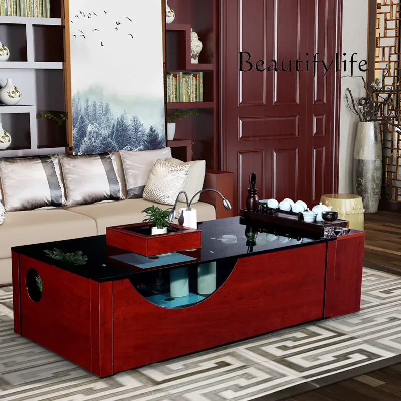 

X36 Coffee Table Fish Tank Living Room Rectangular Multi-functional Creative Lazy Ecological Water-free Glass Coffee Table