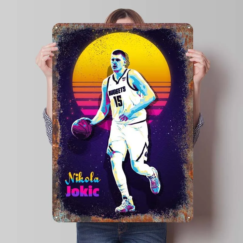 Joki in WPAP Style Metal Sign Sports Poster Gaming Room Decoration Home Custom Tinplate Sign for Wall Art Decoration Man Cave