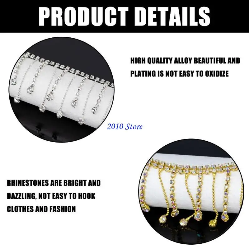 

F3MF Shining Rhinestones Chain Belt Chain Decoration For Fashion Craft Clothes And Handmade Dress Decoration Making Supply