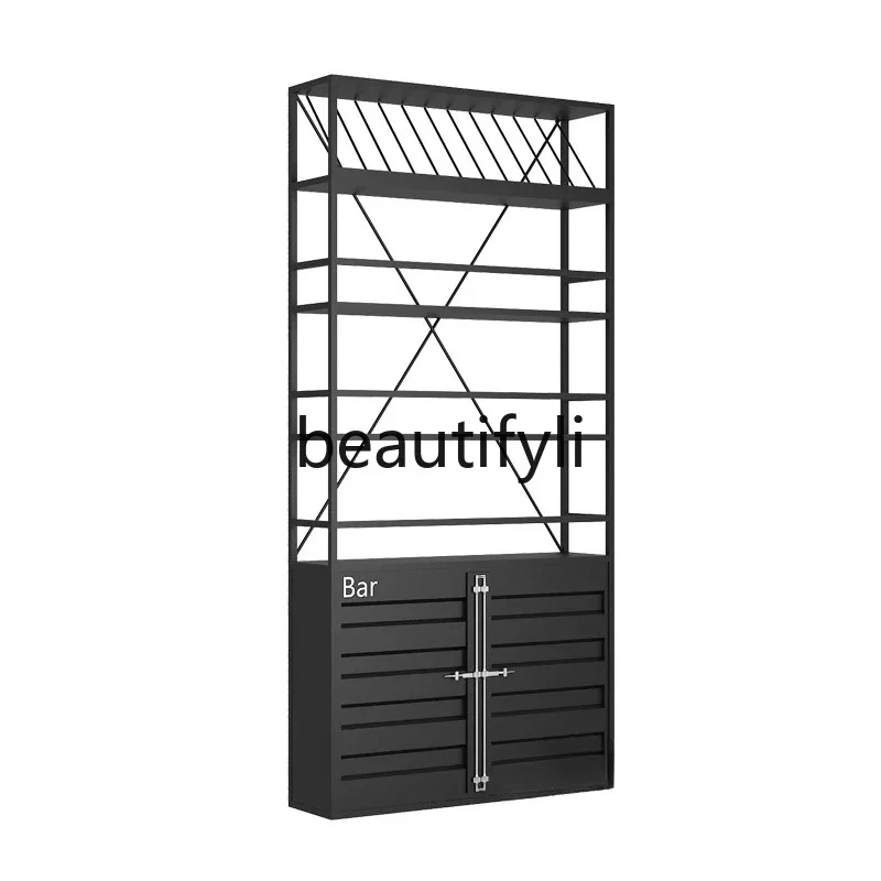 

Vertical Wine Cabinet Display Rack Light Luxury Wall-Mounted Restaurant Supermarket Winery Bar Storage Shelf