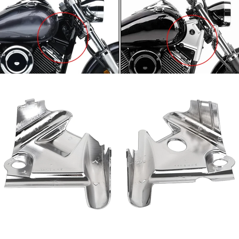 

Motorcycle Chrome Front Frame Side Cowl Neck Cover Fit For Yamaha V-Star XVS1100 1100 1999-2011 2000 2001 2007 2008 2009 2010