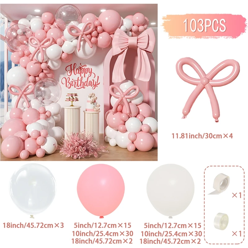 Ensemble arche de ballons en latex rose poudré et sable blanc nude guirlande de ballons mariage bébé baptême douche fête d'anniversaire ballon décoration 142 pièces - France