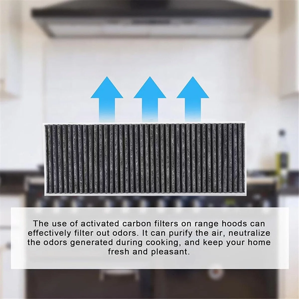 FSLH 2PCS Activated Carbon Filter for Basic BAKFS/BIU/BHU/BFIU Cooker Hood Range Hood Grease Filter