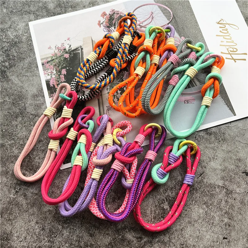 Luxury Cell Phone Charm Wrist Strap with Patch Key Lanyards