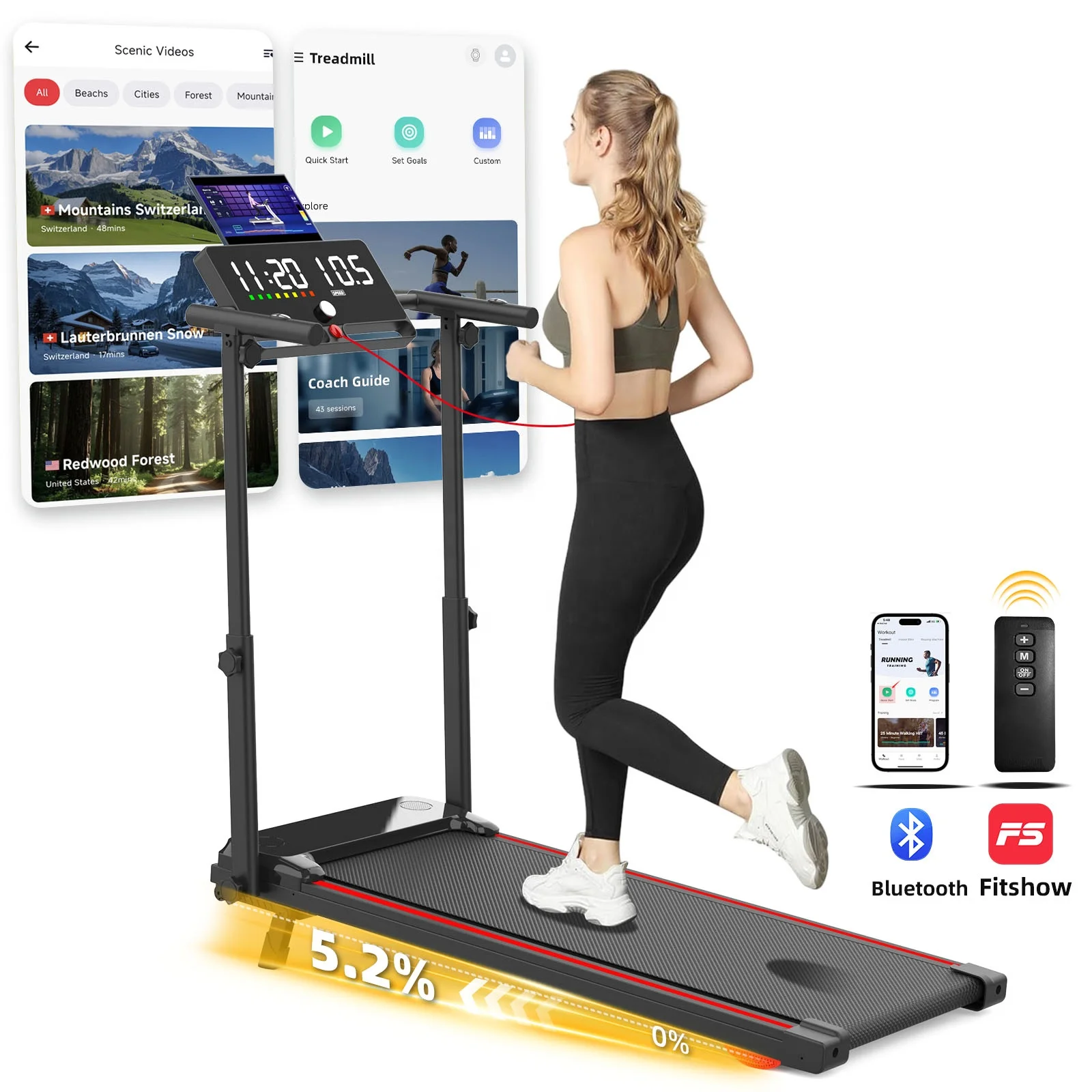 Low Price Folding Treadmill Portable Walking Pad Running Machine Electric Gym Equipment for Home Office Indoor Cardio Fit
