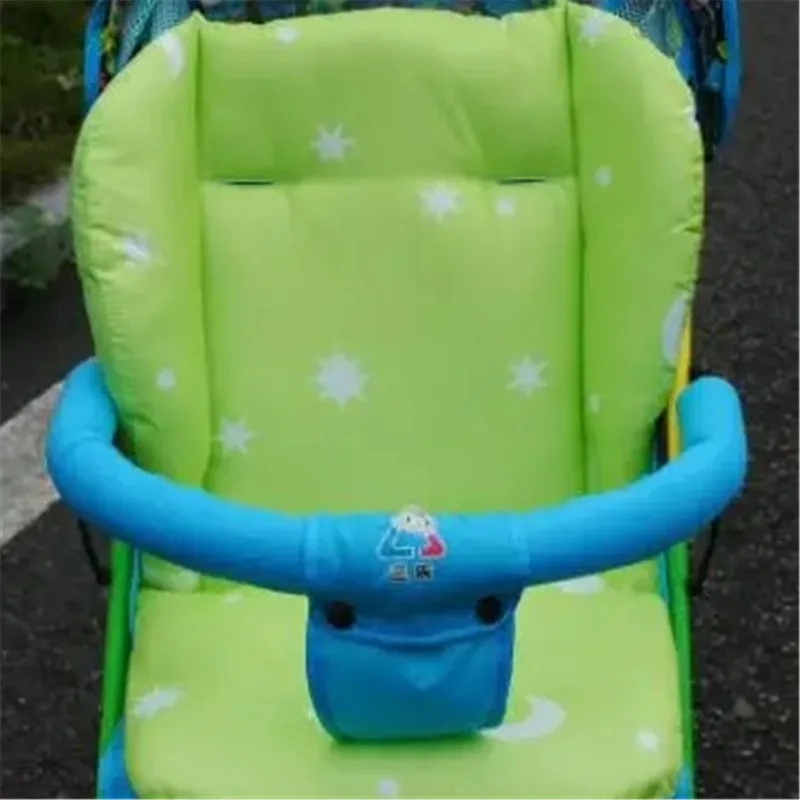 Simple Star Print Pattern Children's Trolley Mat Universal Dining Chair Stroller Seat Cushion Cotton Baby Stroller Seat Cushion