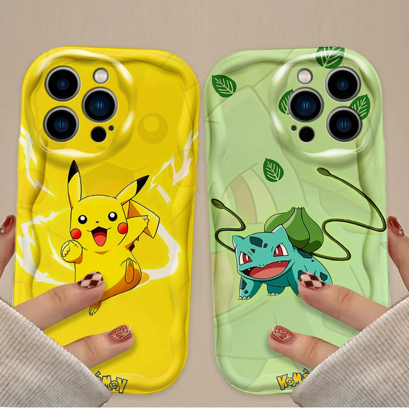 Custodia per telefono Cartoon P-Pokemon per iPhone 17 Air 16 15 14 13 12 11 Pro Max Plus 16E XR XS X 7 8 Cover posteriore in silicone antiurto
