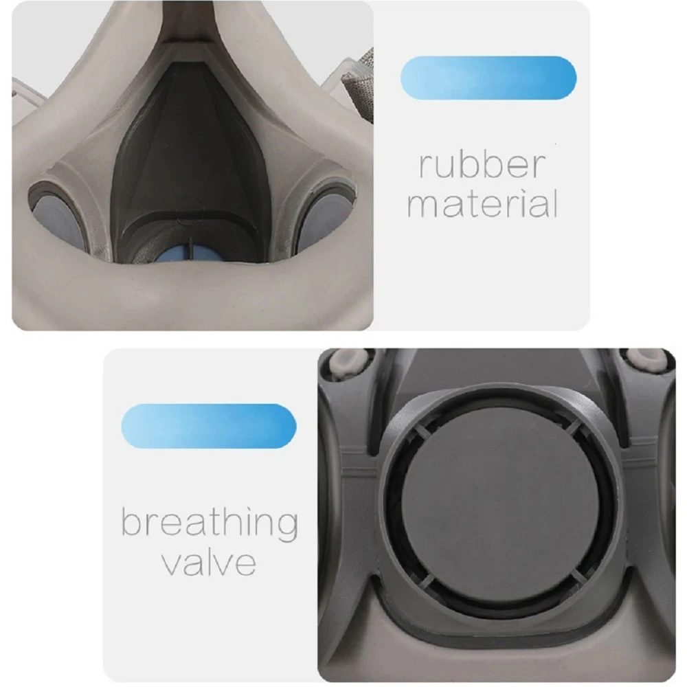 Gas Mask 6200 Set Vehicle Painting Spray with Cartridge Box 6001/6002 Orgainc Acid Vapors 5N11 Filters Dust-proof Mining