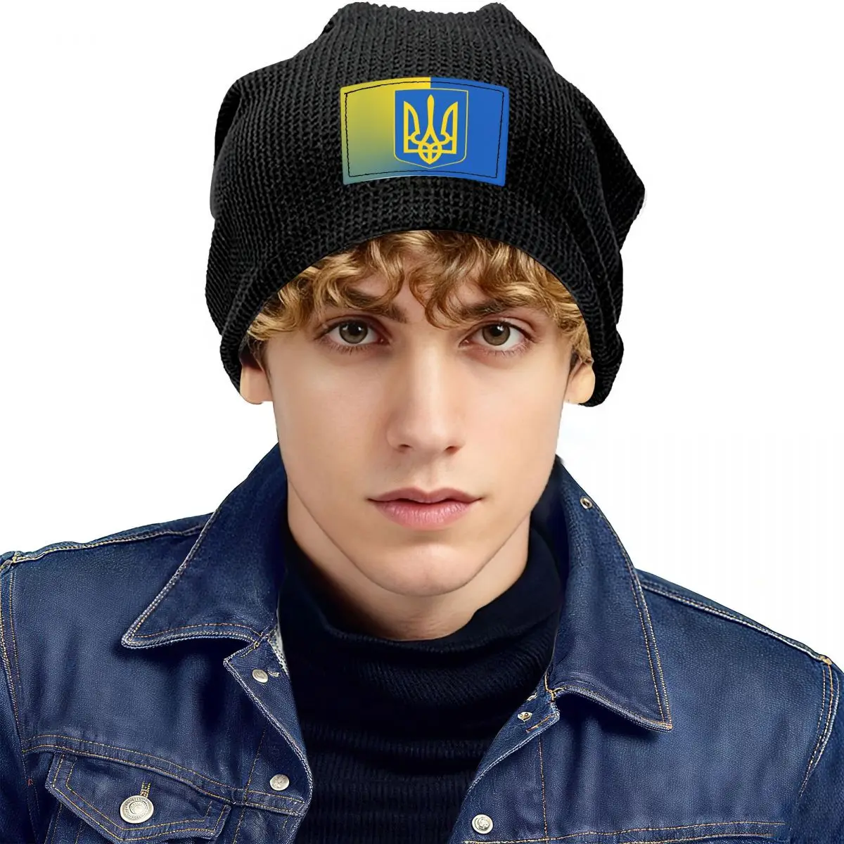 Flag Of Ukraine  Warm Fleece-Lined Cap Fashion Bonnet Hat Autumn Winter Outdoor Beanies Hats for Unisex Adult