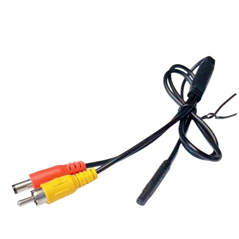 Car RCA CVBS Male To 4 PIN Female Conversion Cable For Rear View Mirror DVR Parking Monitor Connect Reverse Camera Backup Camera