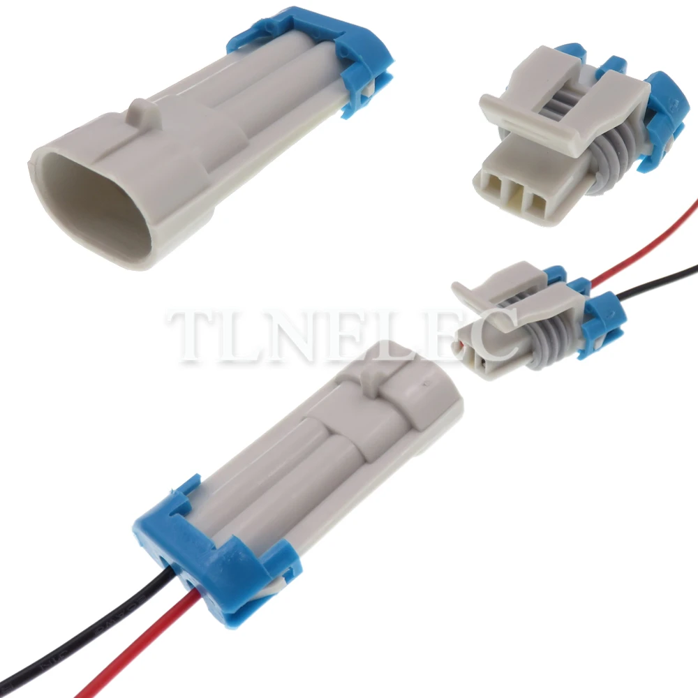 2 Pin Way Auto Wire Cable Connector with Wires Automobile Solenoid Valve Sealed Sockets 12162343 12052644