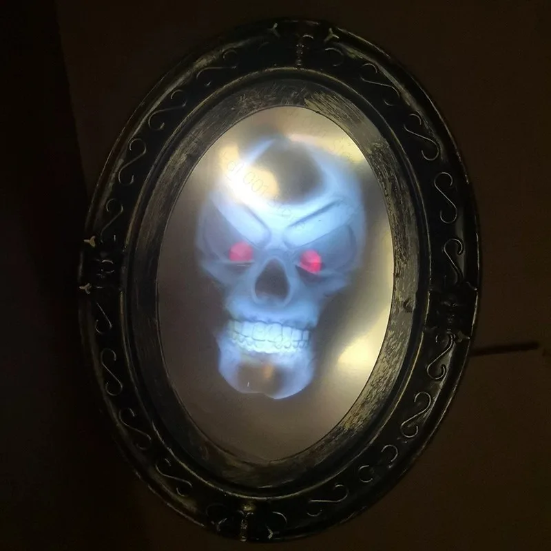 Light Control Magic Mirror Halloween Party Stage Prop Evil Queen Mirror Decoration for Theater Performance