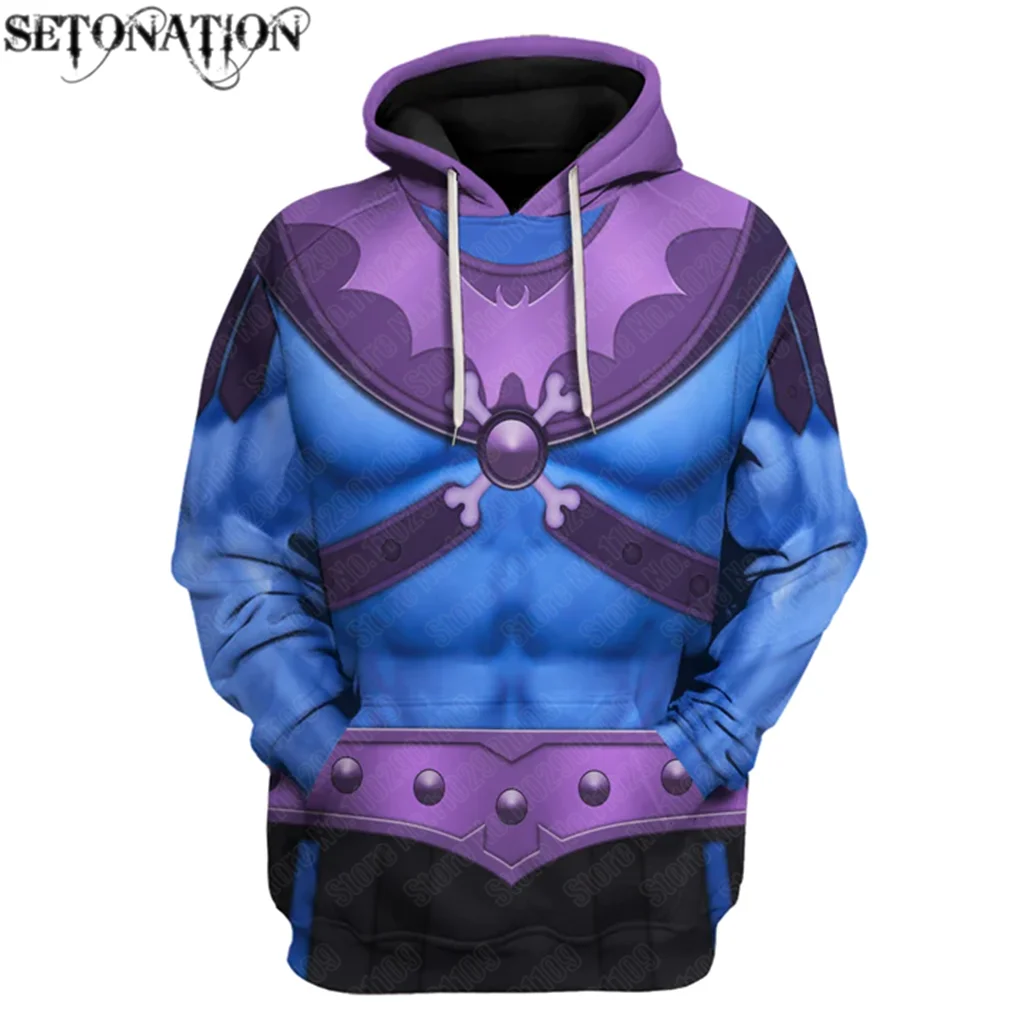 Master of the Universe-Sudadera con capucha y pantalones de Skeletor para hombre y mujer, chándal con estampado 3D a la moda, novedad, envío directo