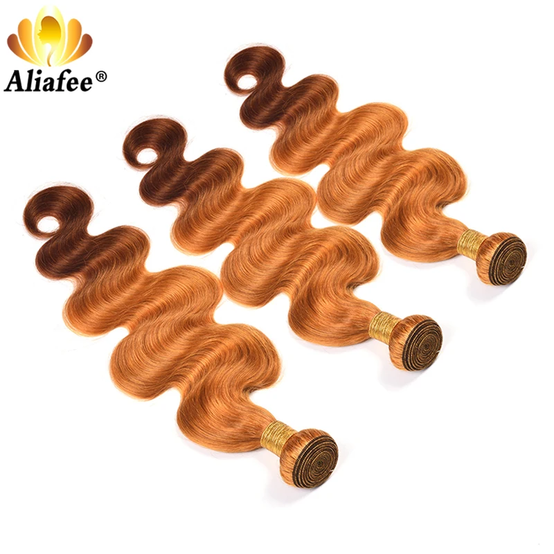 Orange Brown Ombre Colored 5x5 Closure With Brazilian Hair Bundles Remy Body Wave Human Hair Bundles With 4x4 Lace Closure