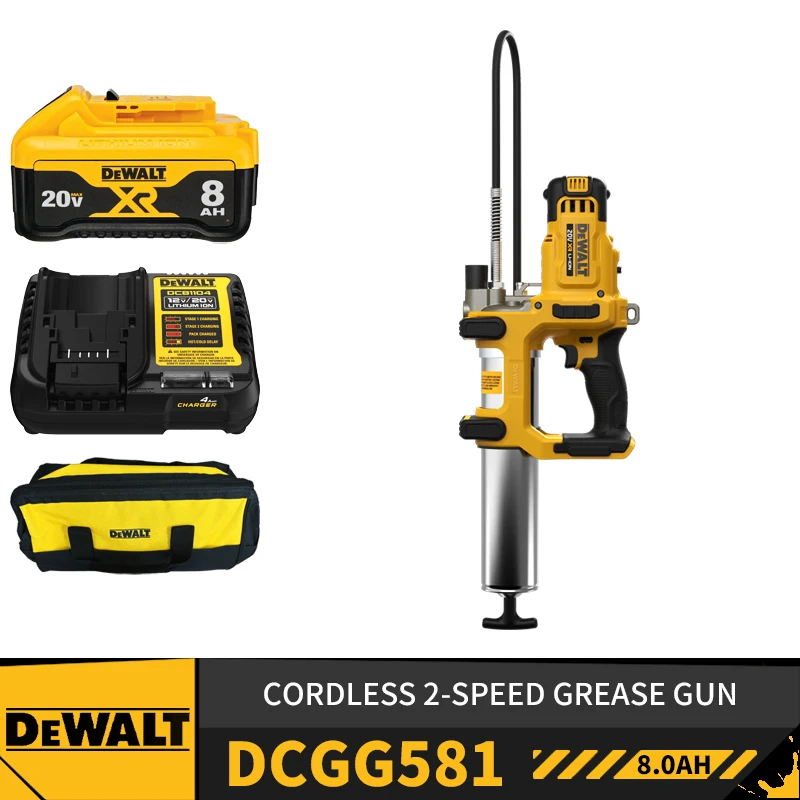 DEWALT DCGG581 Kiti: 20V Li-Ion Güç Araçları ile 2 Hızlı Yağ Pompası