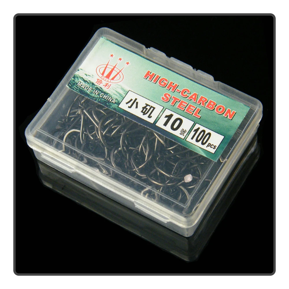 100 قطعة/صندوق خطافات صيد كويس - مراجعة Fishing Hook Assortment وسعره