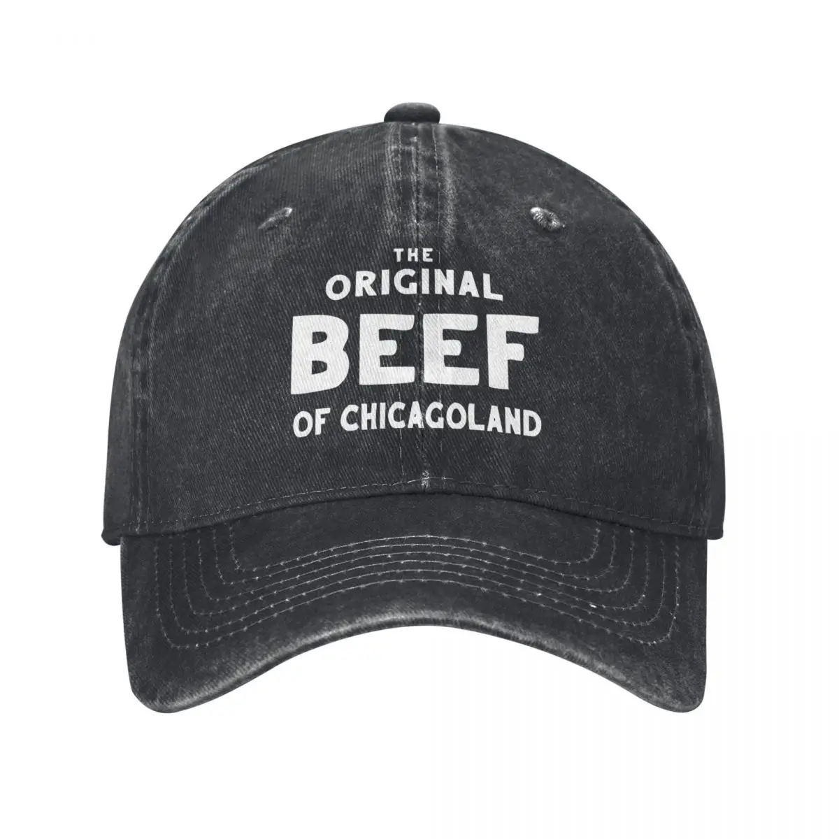 

Vintage The Original Beef Of Chicagoland Baseball Caps Unisex Distressed Denim Sun Cap The Bear Tv Outdoor Summer Adjustable Hat