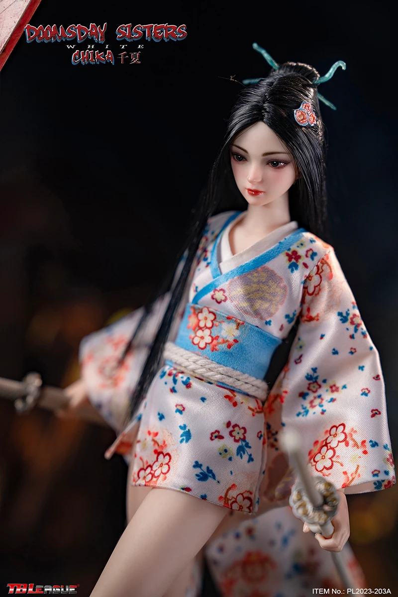 TBLeague PL2023-203 1/6 Collectible 20cm Doomsday Sisters Japanese Kimono Girl Chika Mio Female Solider Full Set Action Figure