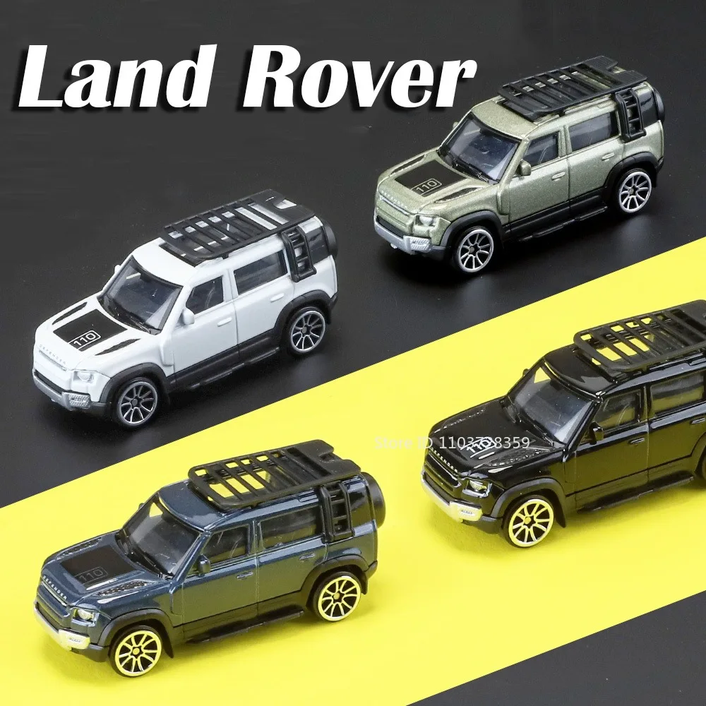

Масштаб 1:64 Land Rover Defender, модели игрушечных автомобилей, литой под давлением сплав, изысканный интерьер, амортизирующий внедорожник для детей, подарки