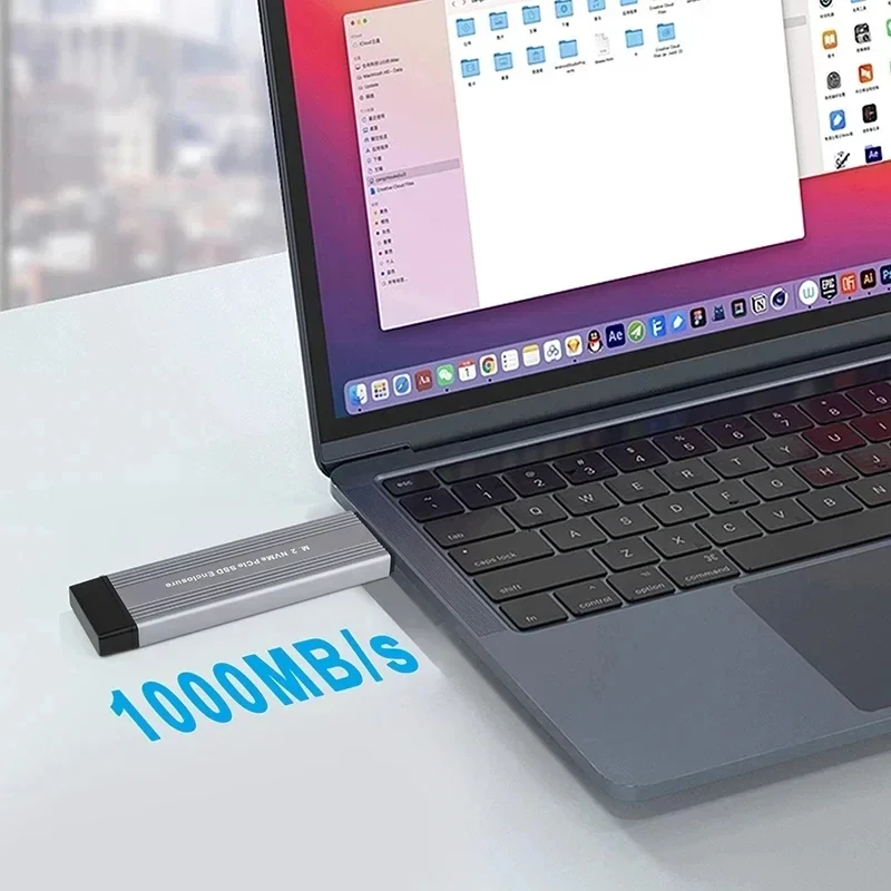 M2 SSD Case Dual Protocols M.2 NVME NGFF SATA Enclosure USB 3.2 Type C SSD Adapter 10Gbps To NVMe SATA External Hard Disk Box