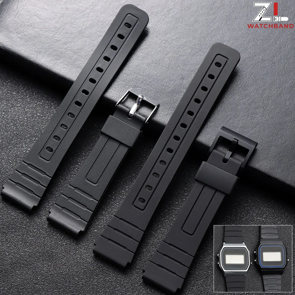 12/14/16/18/20/22mm Silicone Strap for Casio W800H A158/168 AE1200/1300 F91W F84 Rubber Watchband Men Women Bracelet Accessories