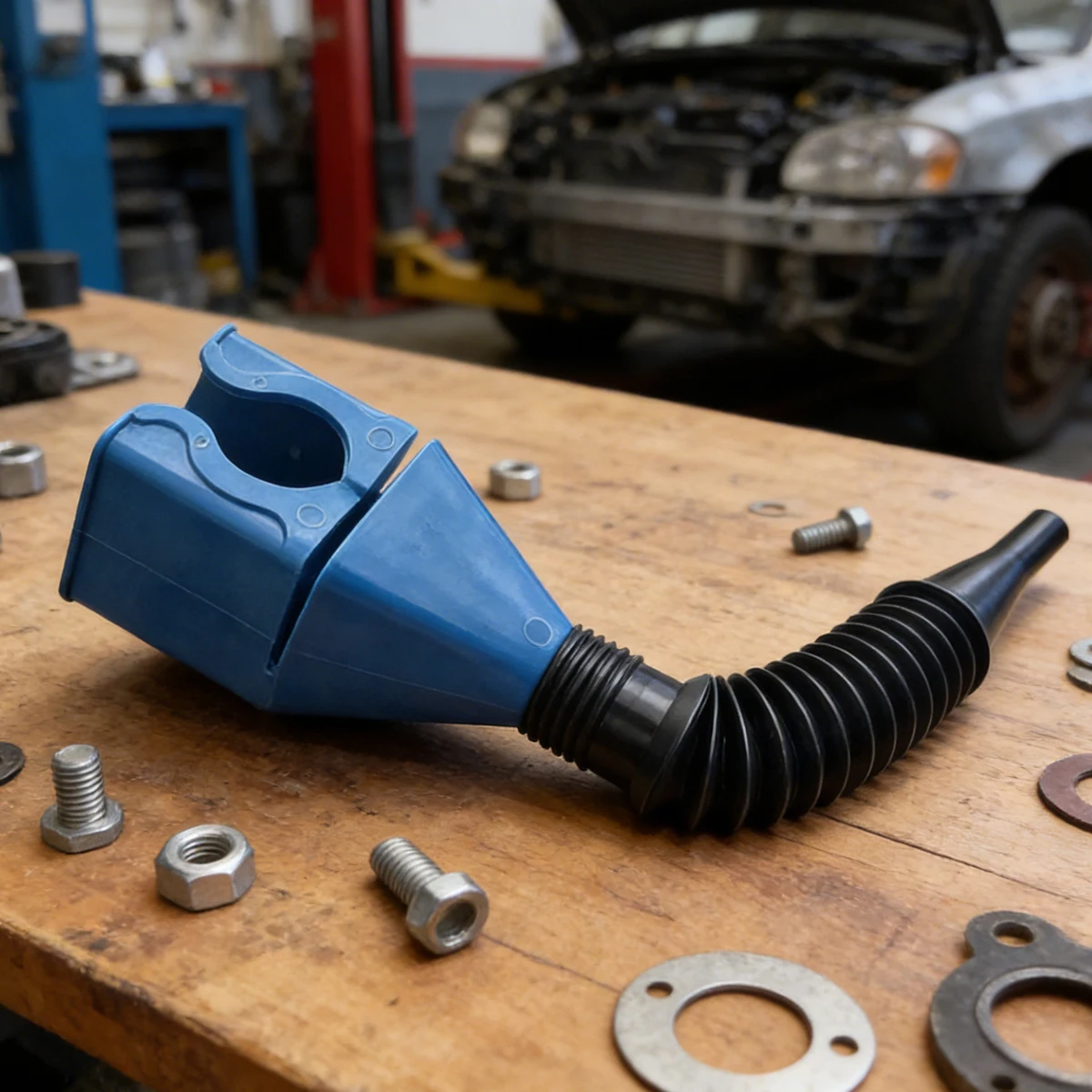 Funil Antivazamento para Oficina: Acessório Automotivo para Troca de Óleo e Líquido de Arrefecimento – Ferramenta Especial para Tratamento de Motores e Enchimento de Motores