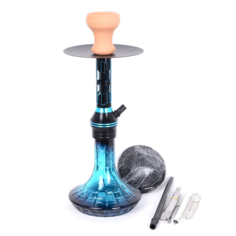 Stainless steel,Black Blue Purple Red Yellow,14.6in\37cm Small Premium,Single Hose 1,Bar Shisha Full Set Smoking Pipe Hookah Set