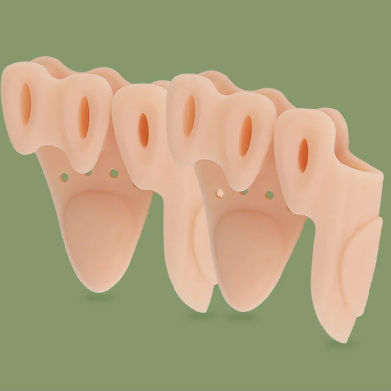 Forefoot Pad Three-hole Plantar Toe Divider Little Toe Valgus Orthosis Device Double Toe Clamp Invisible anti-wear Toe Guard