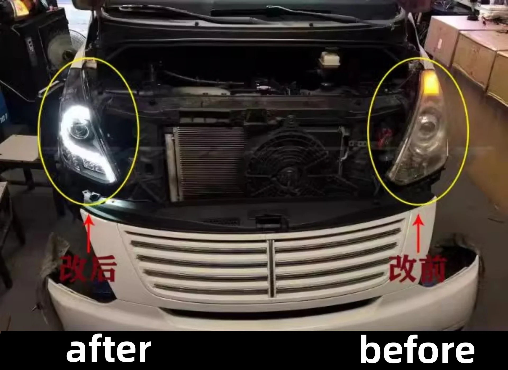 Front Rear Bumper Side Skirt Headlight Taillight Assembly for Hyundai H1 2008-2017 Upgraded Body Kit Car Accessories view 6