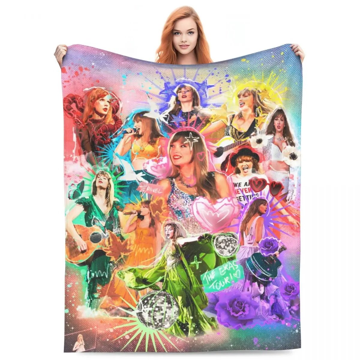 Super Warm BlanketGirls Boys 2025 New The Eras Tour Throw Blanket Singer Taylor-r Singer Star For Couch Bed Print Sofa Bed Cover