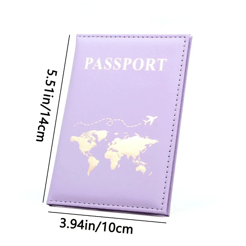 Portafoglio per passaporto in PU modello mappa biglietto protettivo copertina porta carte di credito moda custodia accessori da viaggio donna uomo