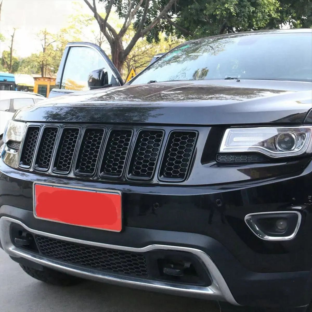 Super Sale 10x Front Grille Insert Ring Mesh Trim Cover Kit for Jeep Grand Cherokee 2014-2016