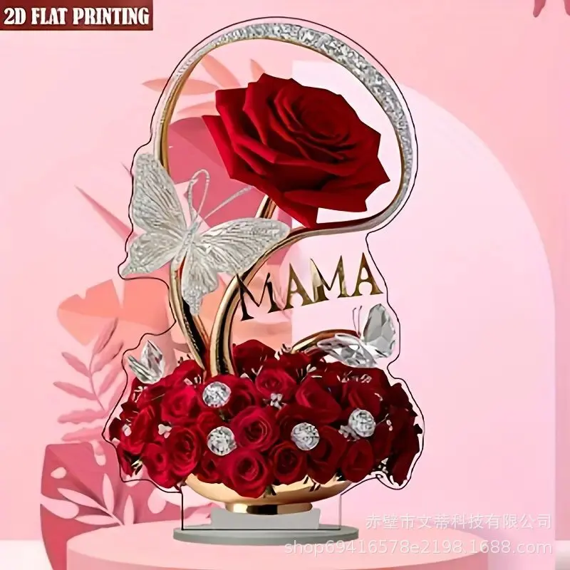 

2D flat rose gift wife's birthday gift rose gift for mom