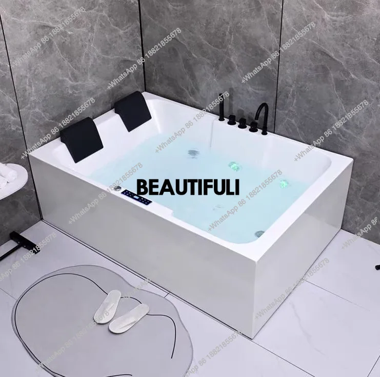 X188 Double Large Bath Hotel Homestay Couple Deep Surf Massage Heated Bath
