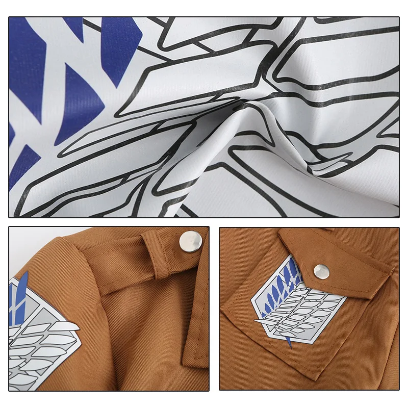 Veste de Cosplay Shingeki no Kyojin pour Homme et Femme, Manteau de la Légion Eren, Costume d'Halloween